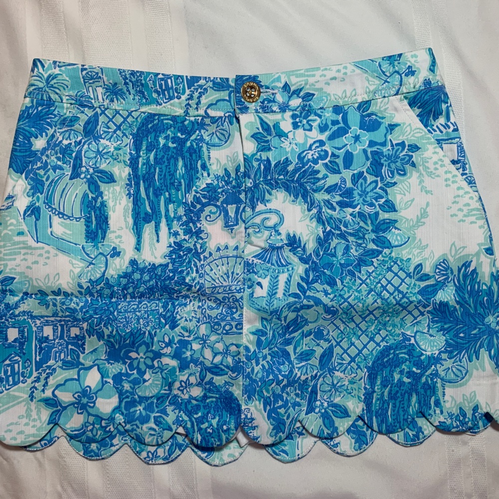NWT Lilly Pulitzer Colette skort toile me about it size 4 , 100% cotton